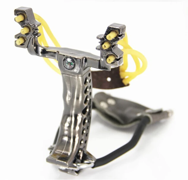 Мощный 2 резинки складные наручные рогатки стали катапульты для взрослых игр на открытом воздухе Охота CS War