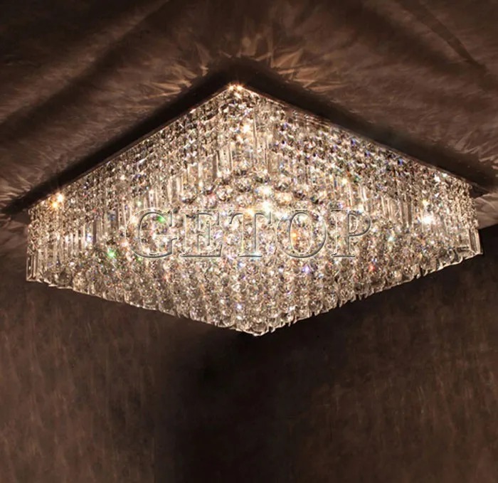 Современные K9 Кристальные люстры квадратные светодиодные светильники для