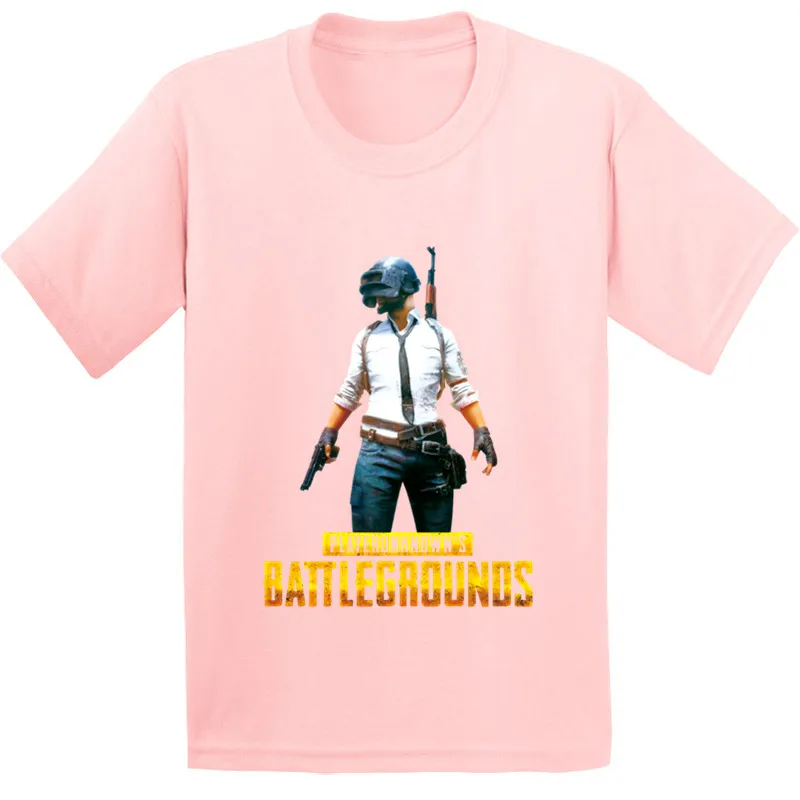 Детская Хлопковая футболка с рисунком игры Playerunknown's Battlegrounds PUBG; забавная одежда для малышей; Повседневная футболка для мальчиков и девочек