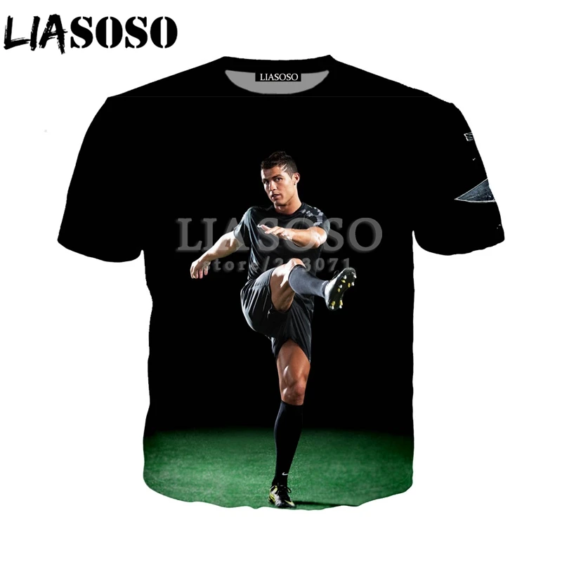 LIASOSO Летний Новый Модный Мужской Женский свитшот с коротким рукавом 3D принтом