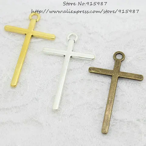 

Sweet Bell Бесплатная доставка 40 шт./лот 28*46 мм Три цвета из металлического сплава религиозный крест подвеска ювелирные изделия 4B668