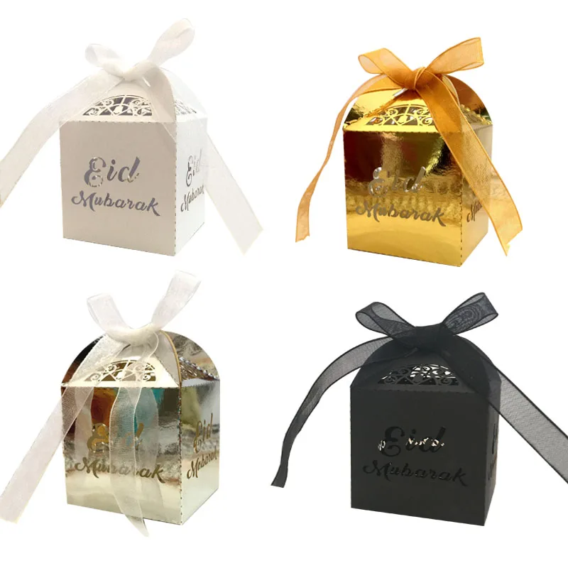 20 штук ИД Мубарак коробка конфет украшения для Рамадана Бумага подарок Коробки