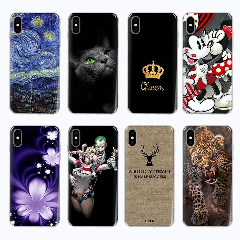 Чехол из ТПУ для iphone 7 8 6 Plus X XS Max чехол 5 5S 5SE SE XR чехлы телефонов с изображением
