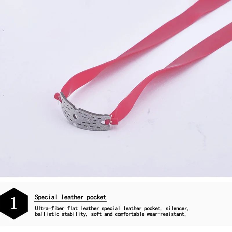 Stainless steel slingshot soft and comfortable wear-resistant super-fiber flat rubber band outdoor tools | Спорт и развлечения