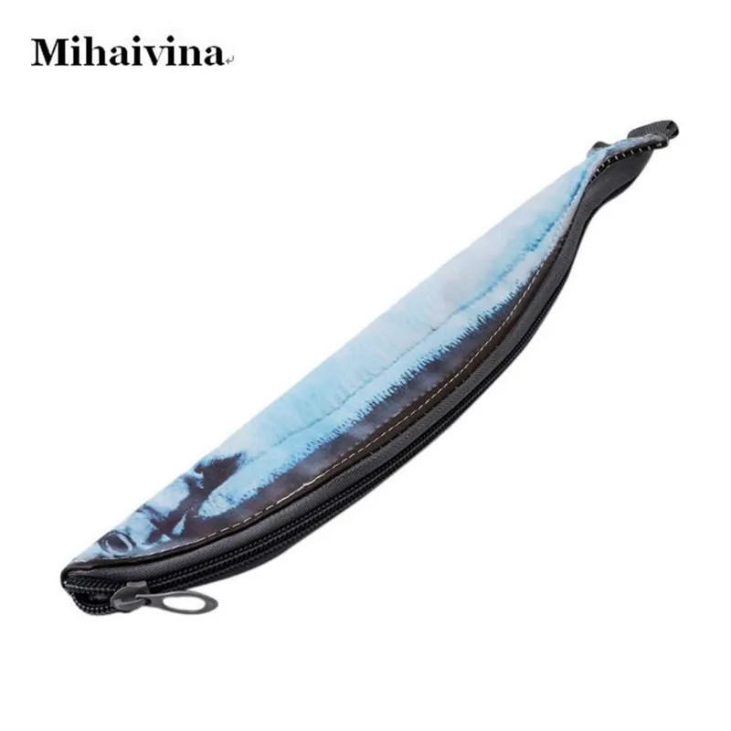 Длинный Wallat портативный искусственный чехол карандаш в форме рыбы из