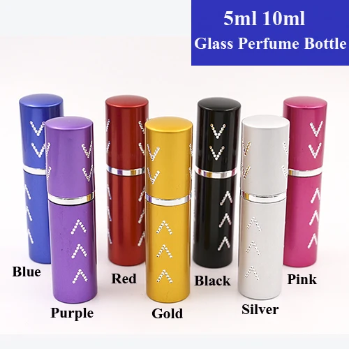 

5/10ml Travel Portable Mini Refillable Perfume Bottle For Spray Scent Pump Case Empty perfume atomizer bottle 5/10/15/20/30pcs