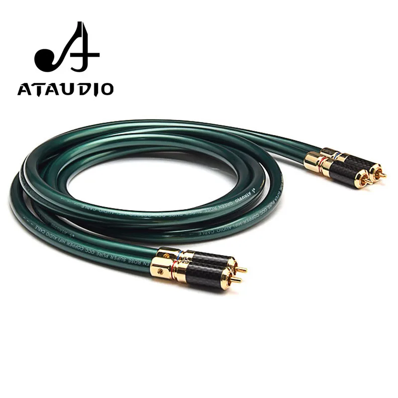 ATAUDIO Hifi RCA кабель Hi end Pure OCC 2RCA Штекерный аудио 1 м 2 м|Кабели VGA| |