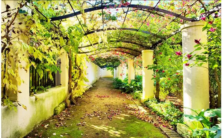 3d обои на заказ фото Нетканая Настенная Наклейка Hd цветок дверь картина для