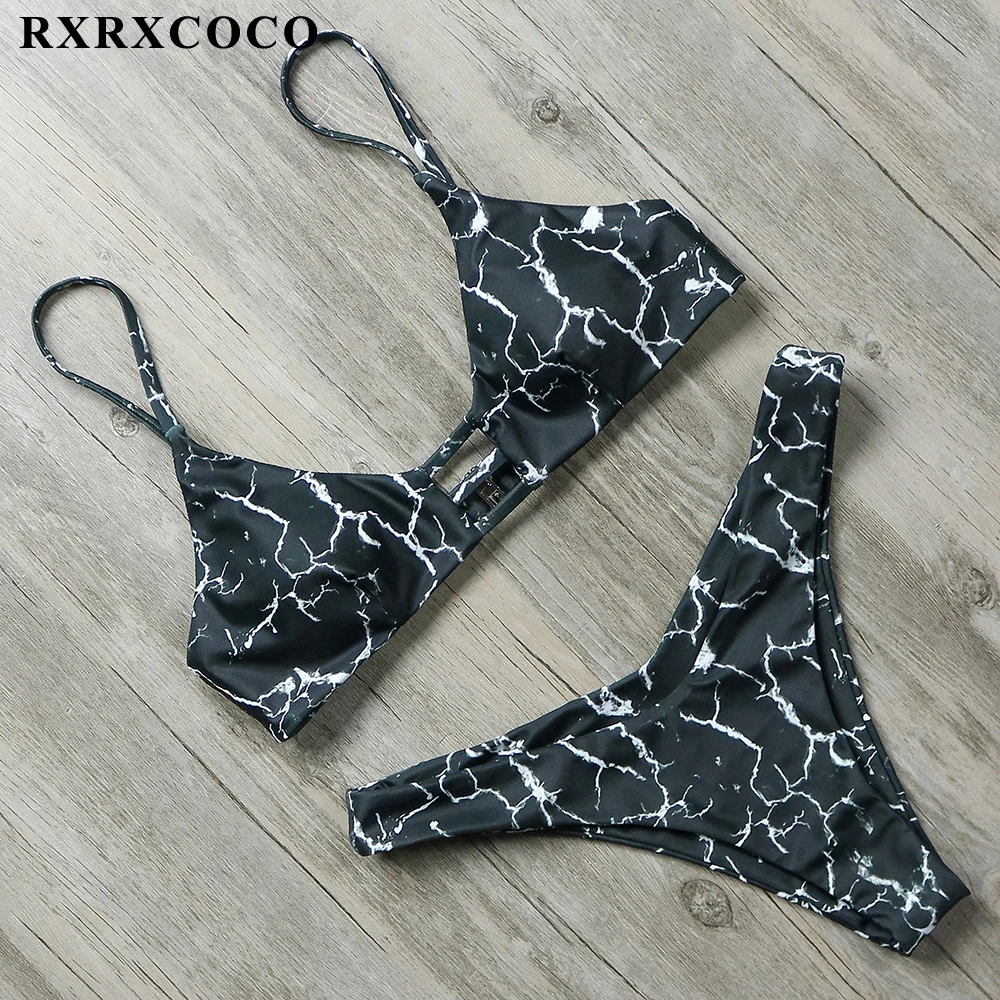 RXRXCOCO бикини 2019 сексуальные стринги женский купальник пуш ап Бразильское змеиный