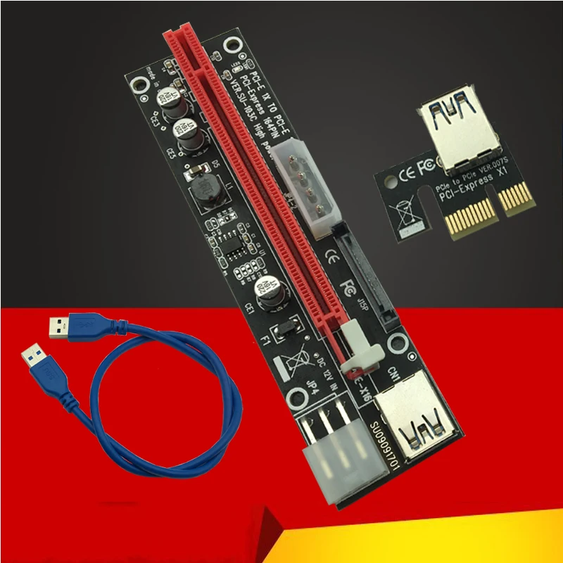 Переходная карта PCI Express 1X до 16X PCIE 60 см для майнинга BTC машины защита от перегрузки