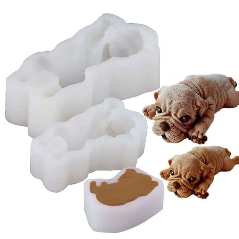 Милый мультфильм собака силиконовая форма мусс торт 3D шар пей украшение