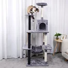 Игрушка для кошек H175 см, домик для кошки с деревянным лазаньем и когтеточкой, роскошная рама для котят с гамаком, мебель для кошек