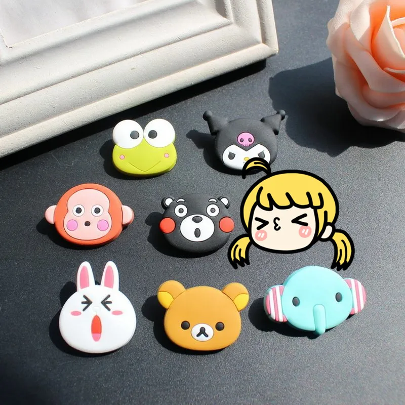 Микс 8 шт мультяшная обезьяна и лягушка Медведь Кролик животное силиконовые
