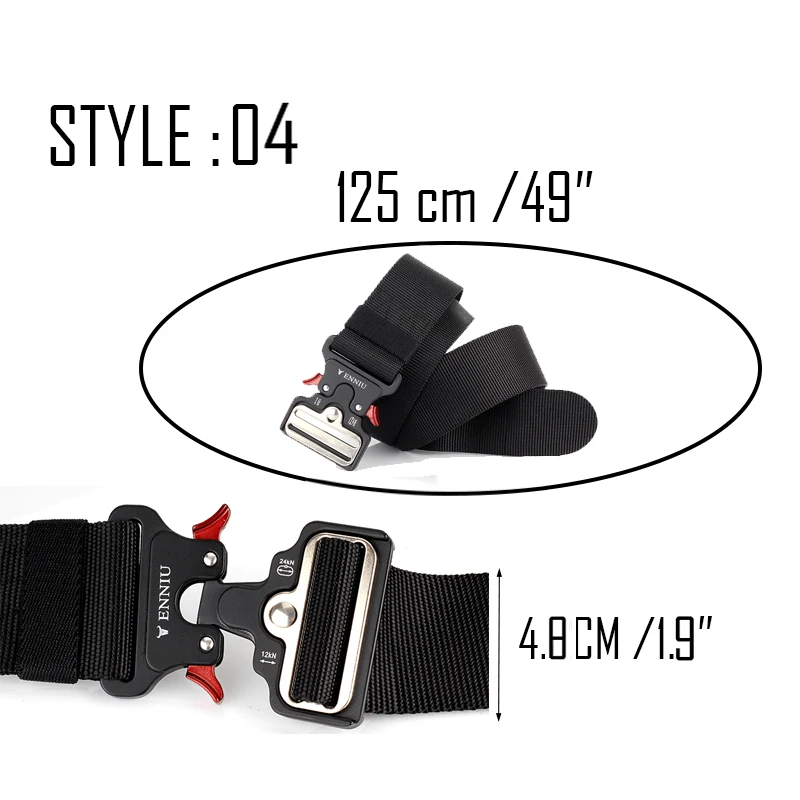 

Tactical Belt Military Nylon Belt Army Styles Camouflage Belt Men Metal Buckle Belt Automatic Waist Strap SWAT Wide Cinturon