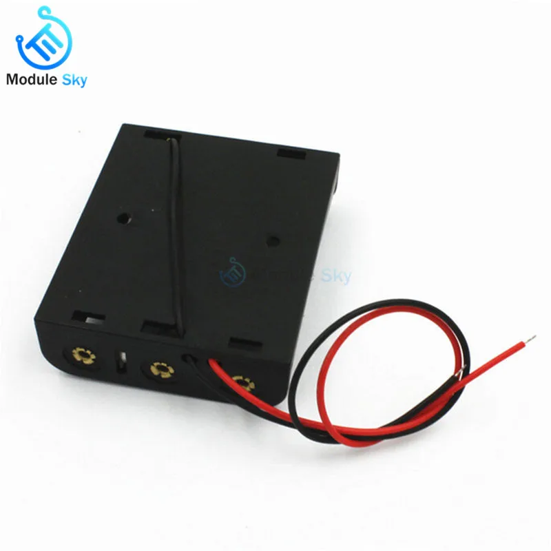 AA Size Power Battery Storage Holder Case Box Leads With 3 Slots Wire Bank Organize |