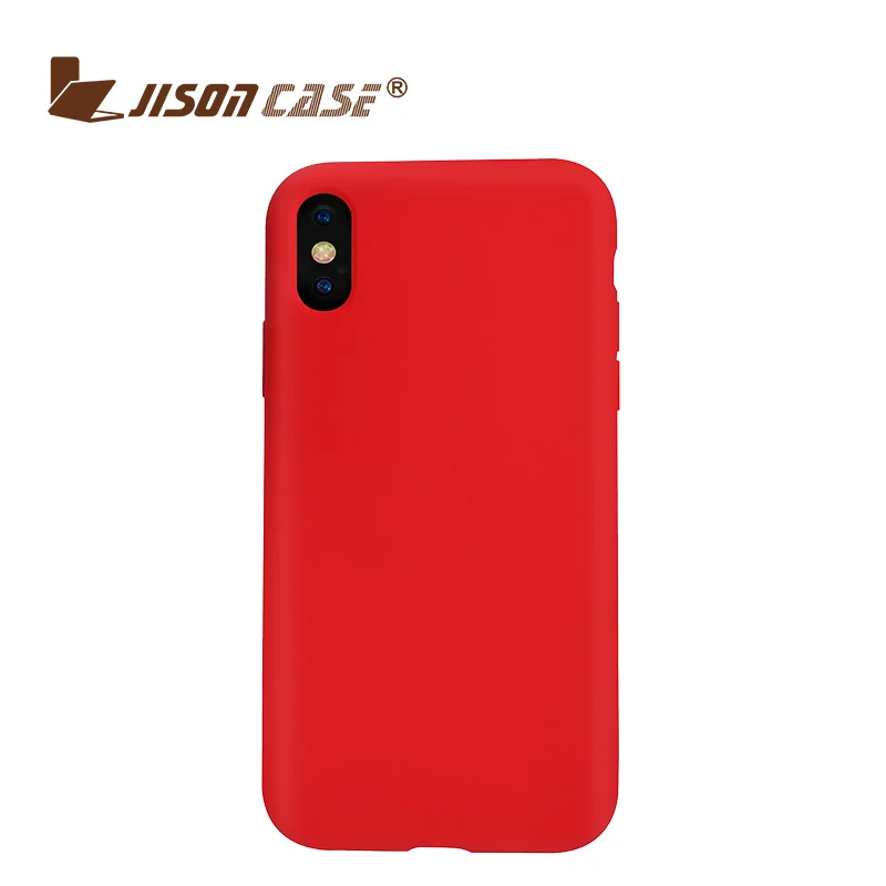 Jisoncase для iphone X Xs Max XR простой чехол для телефона тонкий матовый Жесткий Силиконовые обложка Карамельный цвет для iphone чехол логотип