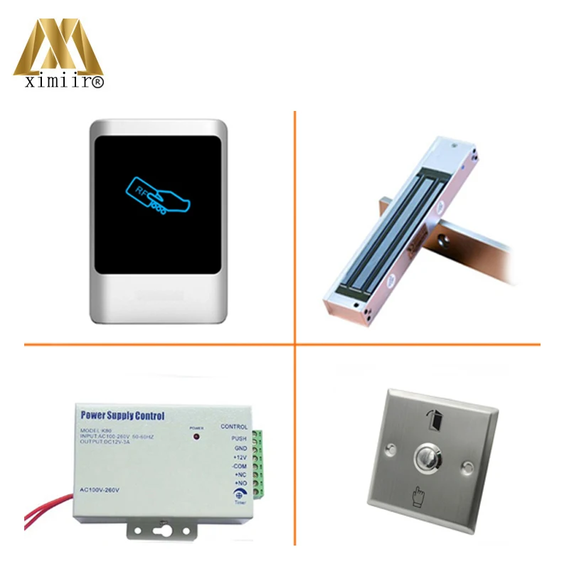 Good Quality Access Control M07 Kit With Electromagnetic Lock/12V3A Power Supply/Infrared Exit button IP65 Controller | Безопасность и