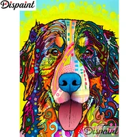dispaint full squareround drill 5d diy diamond painting color dog embroidery cross stitch 3d home decor a10853