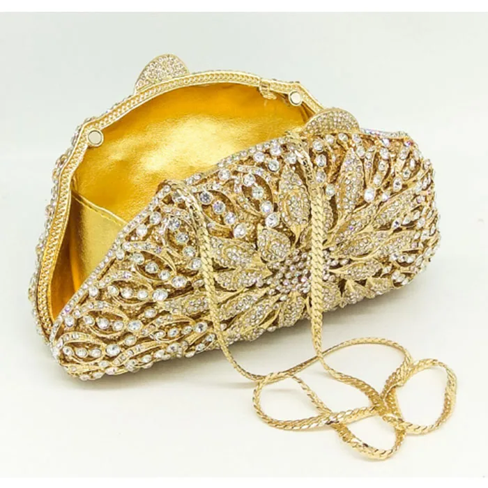 

Flower wedding bride Crystal Clutch Evening Purse Bag Women Formal Dinner Bridesmaid banquet Handbag Wedding Bridal Purse lady