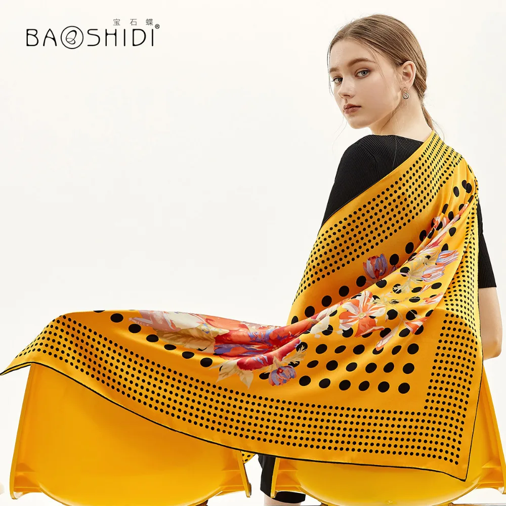 [BAOSHIDI] 2019 роскошный брендовый оригинальный дизайн 100% натуральный атлас шелк