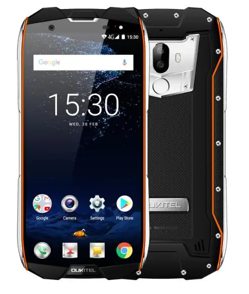 Oukitel WP5000 IP68 Водонепроницаемый 5,7 ''18:9 Helio P25 Восьмиядерный 16MP 4G LTE смартфон 6 ГБ ОЗУ 64 Гб ПЗУ отпечаток пальца мобильный телефон - Цвет: Оранжевый