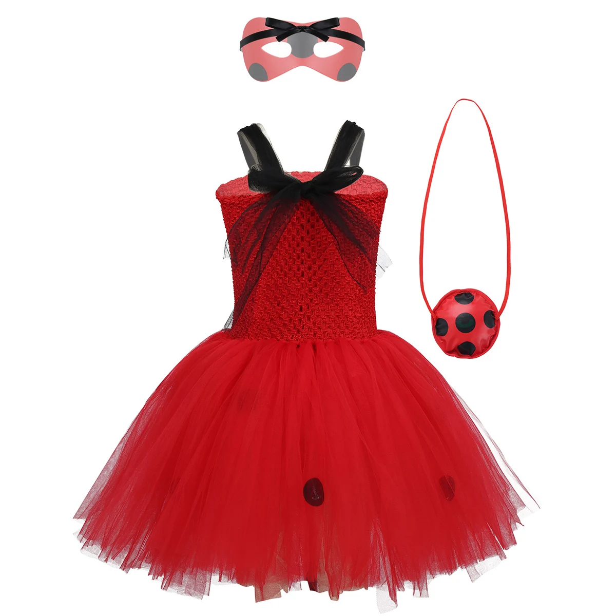 Карнавальное платье для костюмированной вечеринки маленьких девочек Сетчатое