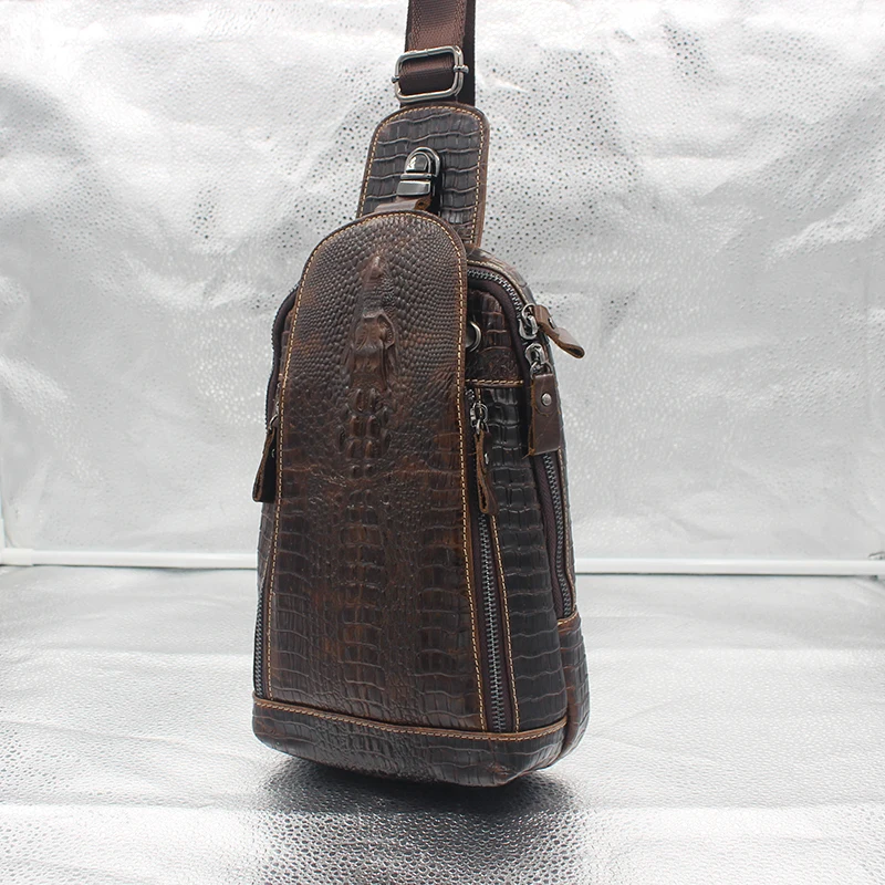 Мужская сумка мессенджер из натуральной кожи повседневная воловьей с текстурой