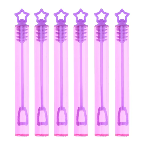 6pcs purple star 6/12 шт пустые бутылки для мыльных пузырей одежда для свадьбы, дня рождения детский игрушечный детский душ производитель пузырей, флисовая верхняя одежда для детей, весело пузырь игрушка - Цвет: 6pcs purple star