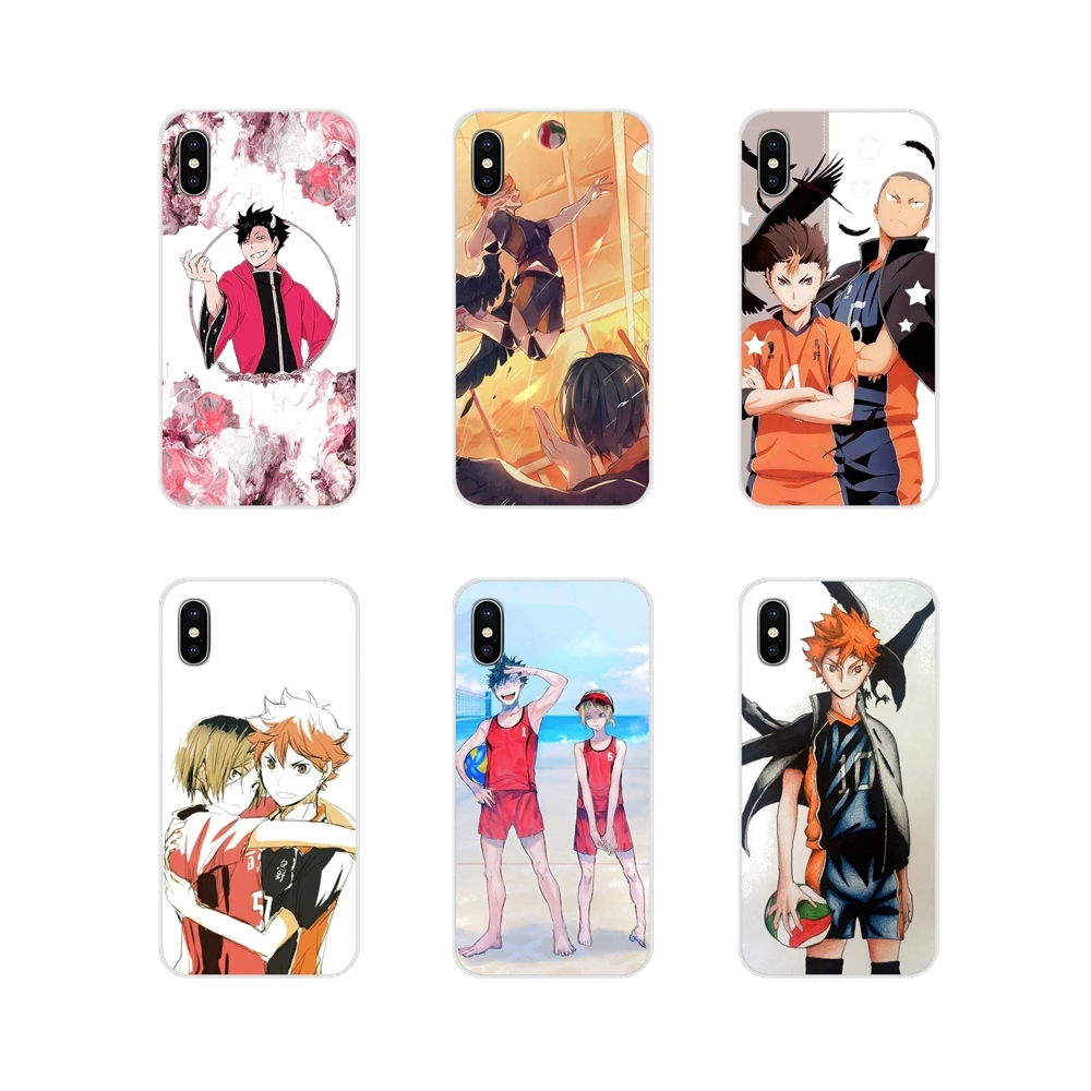 Прозрачные мягкие чехлы Ainme Haikyuu! Nekoma Karasuno для Apple iPhone X XR XS MAX 4 4S 5 5S 5C SE 6 6S 7 8 Plus ipod touch