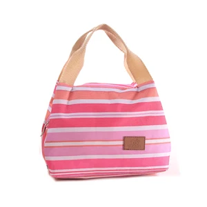 Настраиваемый полосатый утолщенный изоляционный женский розовый Bolsa Termica термик сумка для обеда сумка для хранения обеда Ланчбокс Ледяной Охладитель сумки