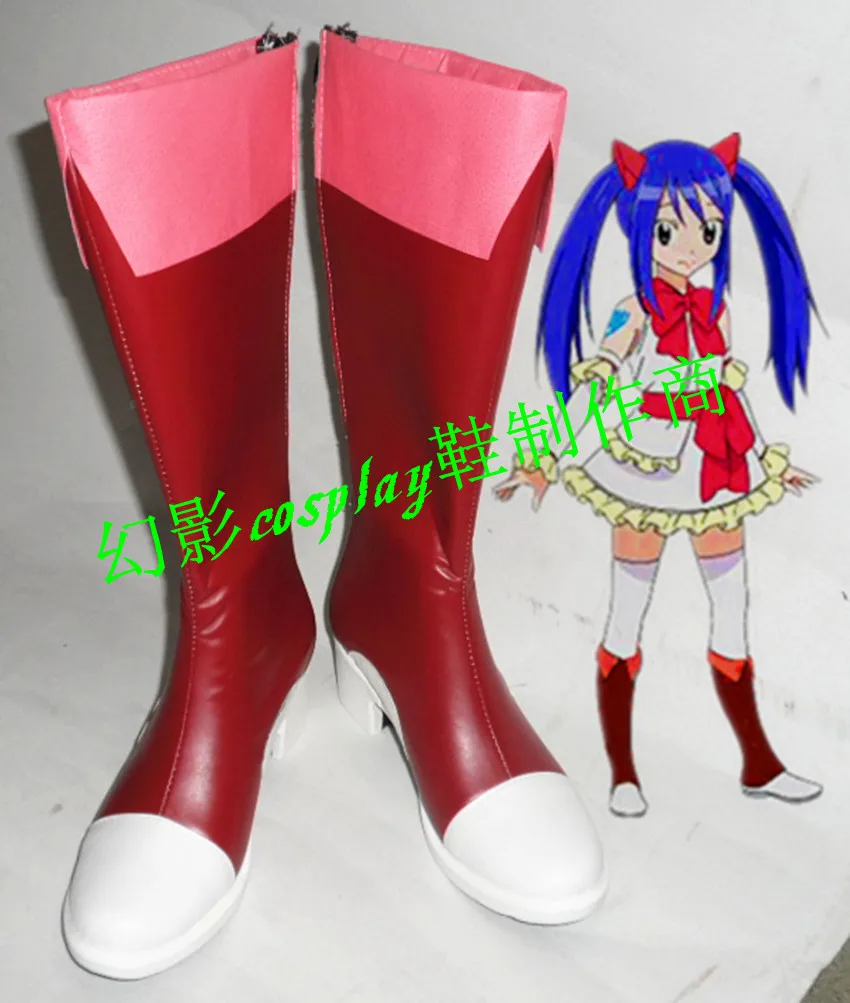 Феи хвост Венди марвелл Красный Хэллоуин длинные ботинки для косплея сапоги H016