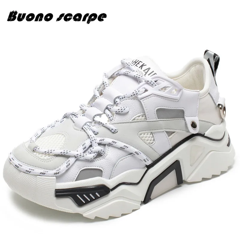Buonoscarpe/модные трендовые кожаные кроссовки Новинка женские классические на