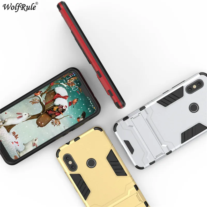 Чехол для Xiaomi Redmi 6 Pro ТПУ и ПК держатель бампер корпус чехол телефона 5