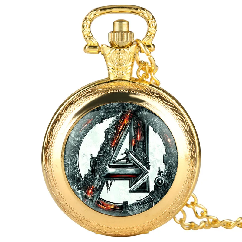 Reloj Mujer Мстители Alliance серии карманные часы для женщин и мужчин классический белый циферблат кварцевые карманные часы ретро с ожерельем