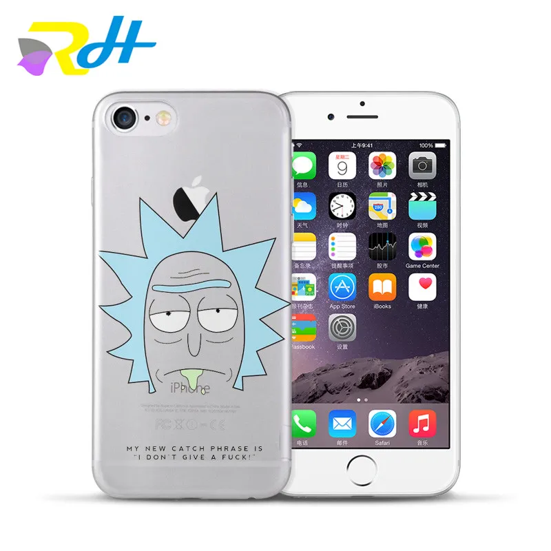 Для Fundas iPhone SE 5S 6S 7 8 Plus чехол Рик и Морти Мягкий силиконовый Новое поступление для