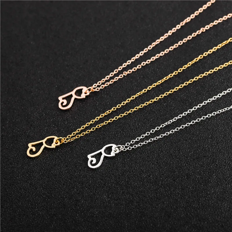 Модное милое ожерелье в виде кошечки полые контуры милые маленькие кошки простые