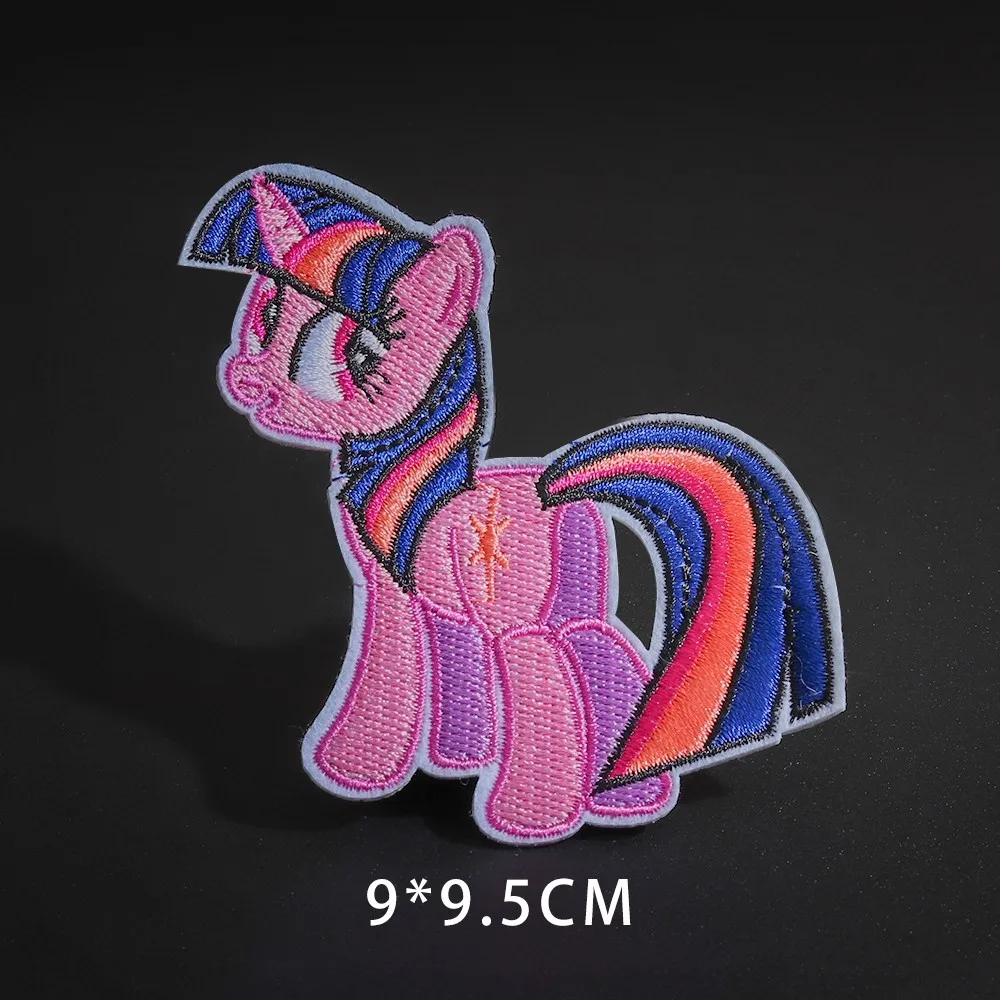 Cartoon My Little Pony Horse Unicorn Patches - Iron on Sew on Embroidered Fabric Badges for Clothes - DIY Applique for Apparel Accessory image 3
