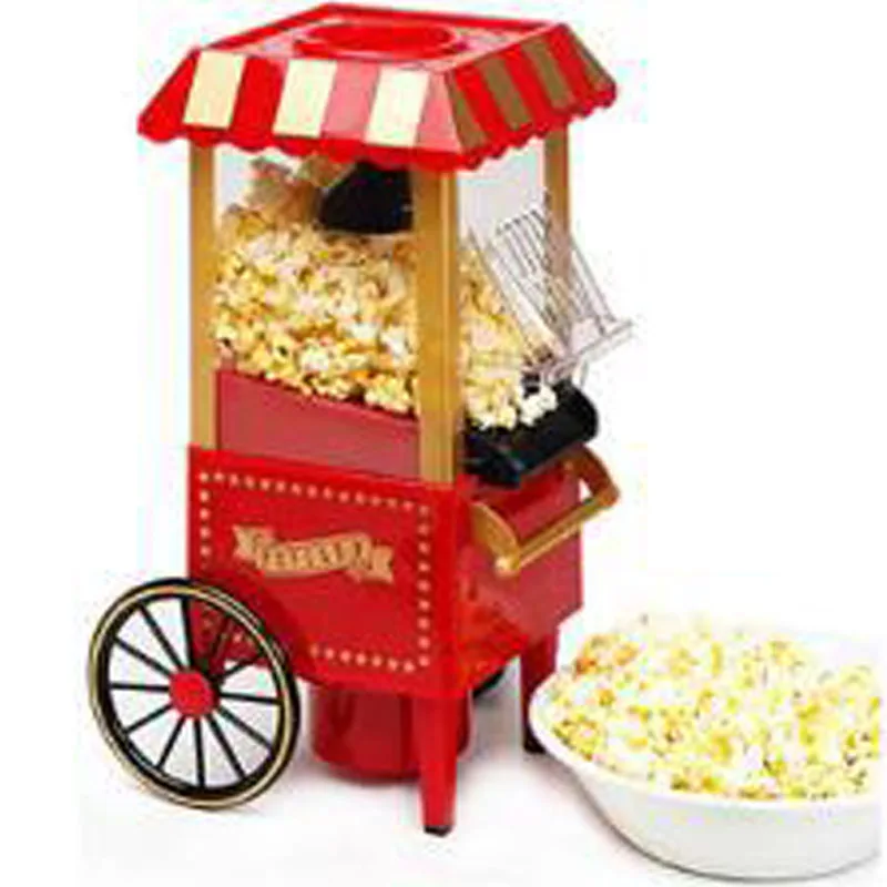 

Domestic Nostalgia Electric Vintage Hot Air Popcorn Maker min size Home use household Popcorn Machine popcorn cooker For kids