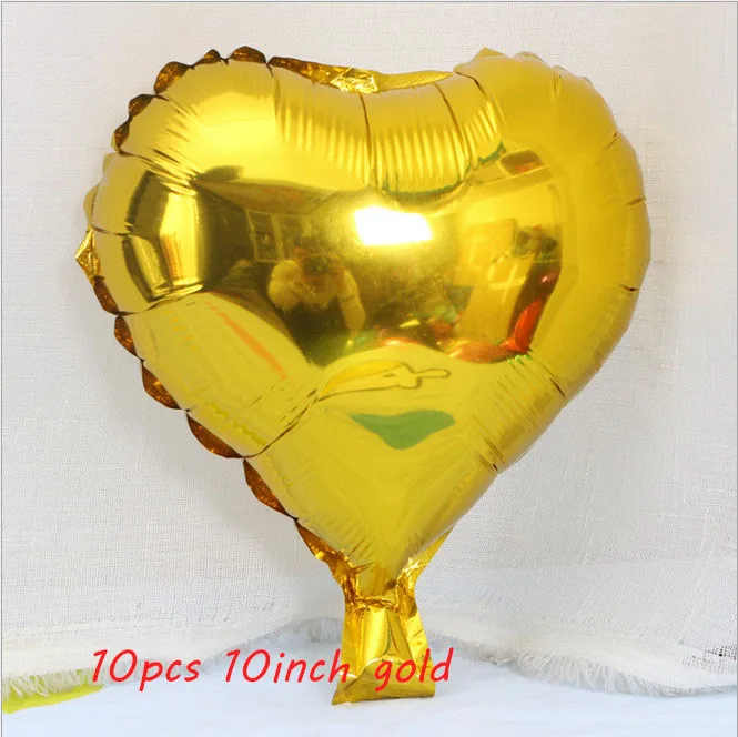 10pcs 10inch gold Розовые белые воздушные шары на день рождения для девочек, детские украшения на день рождения, шары, прозрачный воздушный шар "Конфетти", Свадебный декор для детского душа - Цвет: 10pcs 10inch gold