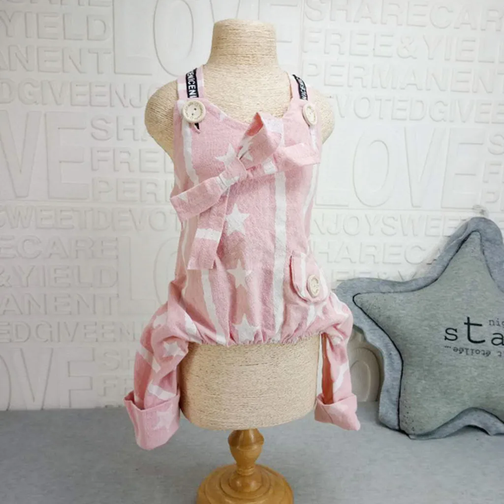 Летняя одежда для собак сезон весна лето дышащая с милыми звездами костюм