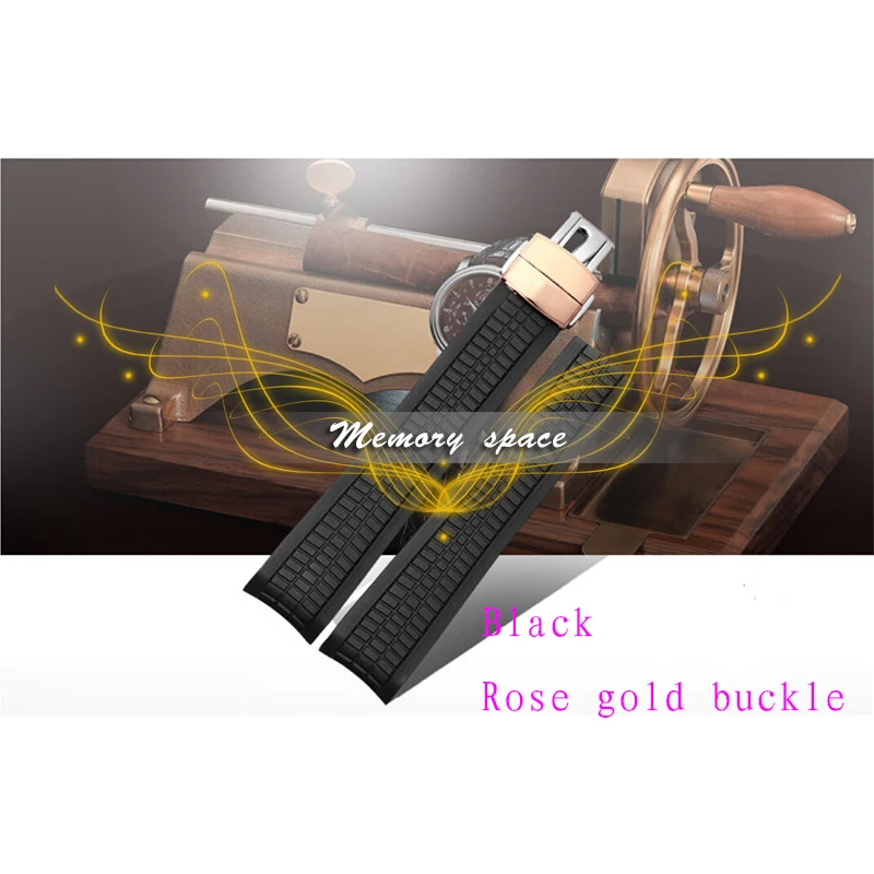 Новое поступление 21 мм Мужские Водонепроницаемые черные силиконовые резиновые