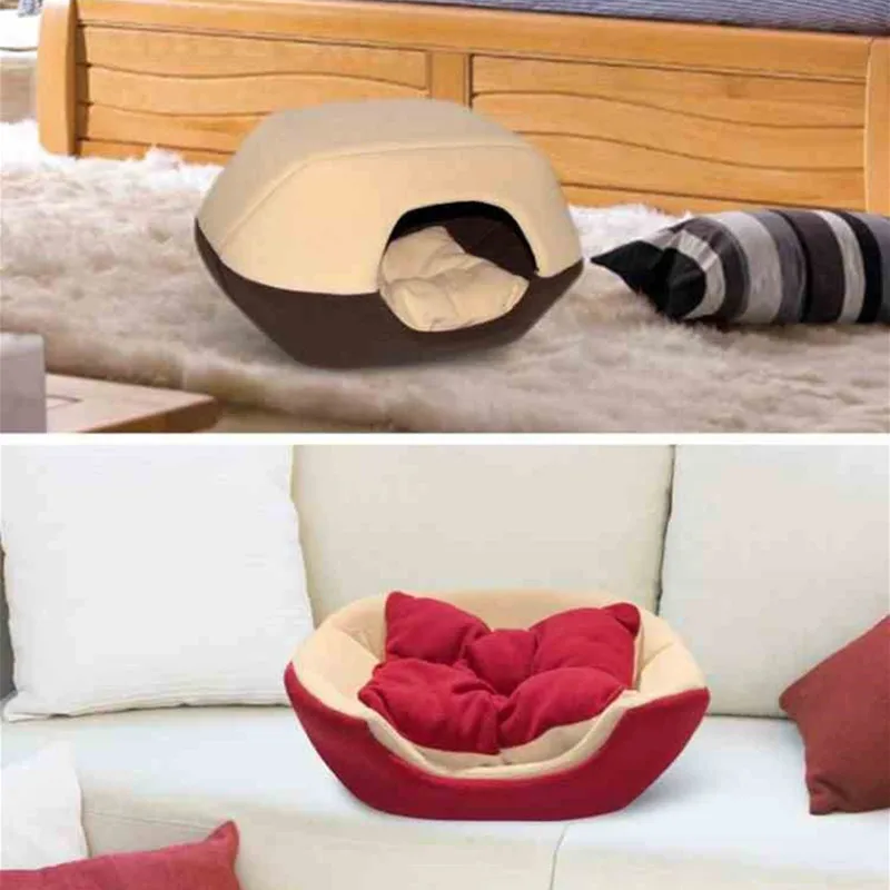 

Pet Dog Removable Cover Solid Keeping Warm Bed Mechanical Wash Turtle Shape House For Small Large Dogs Cats DB715