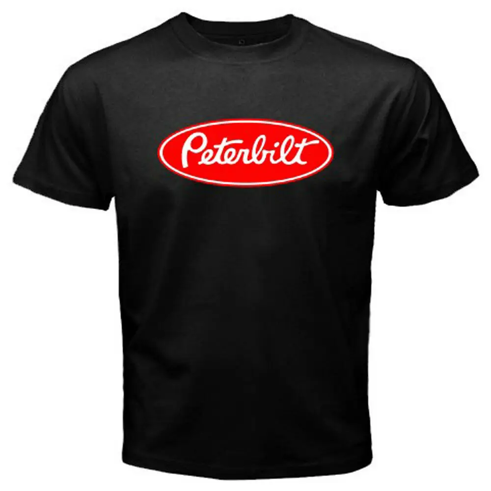 Новый Peterbilt грузовик гоночный логотип Для мужчин черный футболка Размеры S M L XL 2XL