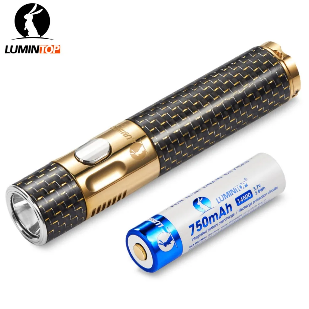 LUMINTOP Duke аккумуляторный фонарь из латуни + Премиум углеродного волокна материал