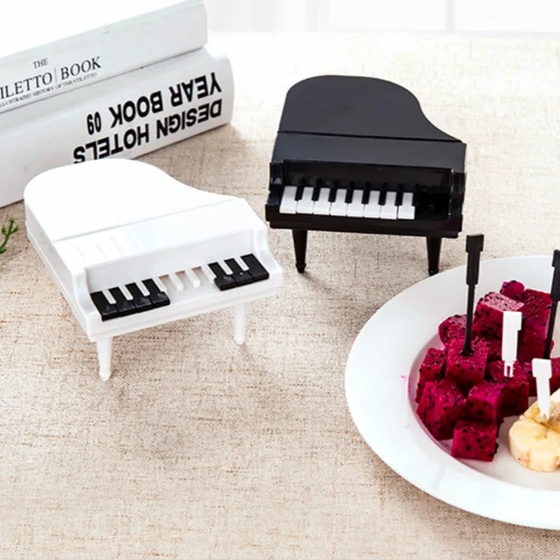 Творческий пианино Стиль клавиши клавиатуры плоды вилкой дома Десертная Вилка