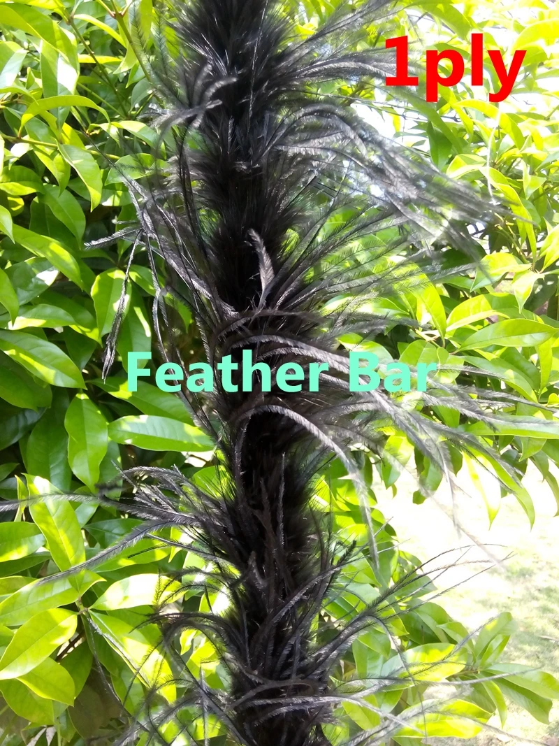 Роскошный черный костюм боа с перьями страуса длина 2 метра 10 м/лот Бесплатная