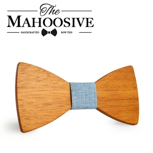 Mahoosive стильные галстуки-бабочки для мужчин свадебные деловые рождественские жаккардовые граненые деревянные галстуки модные мужские галстуки 2017 Галстуки