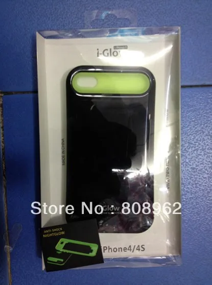 Noctilucent hard plastic case cover for iphone 4 4s |