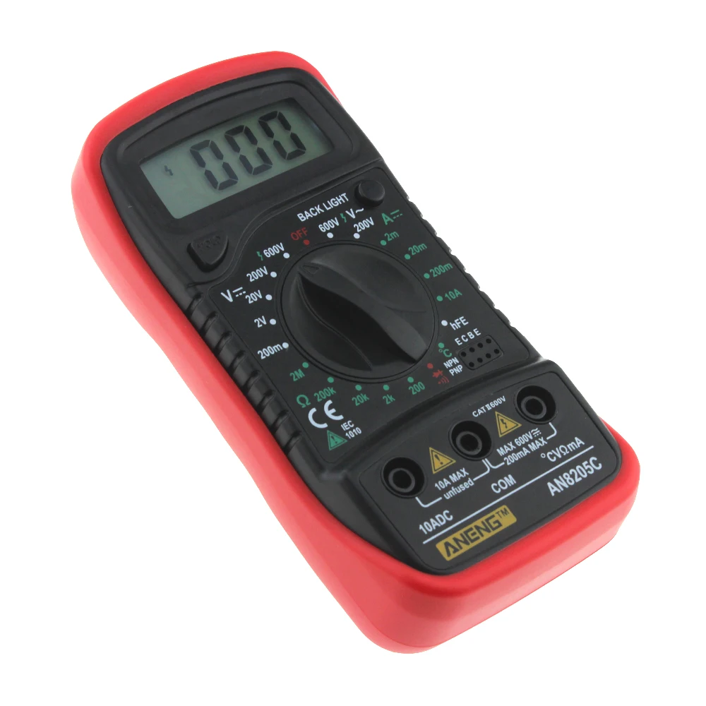 ANENG AN8205C Мини цифровой мультиметр портативный мультиметр AC/DC измеритель напряжения Амперметр Сопротивление температура тестер