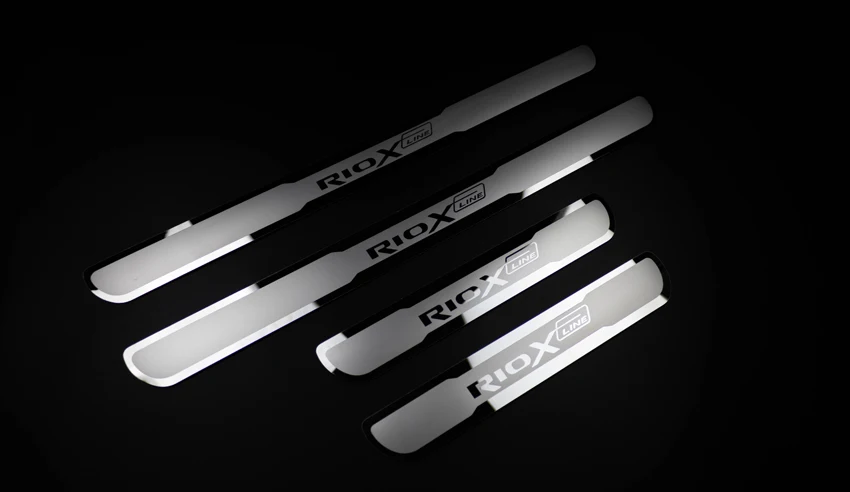 RIO X LINE накладки на пороги из нержавеющей стали, защитные накладки на пороги автомобиля для KIA RIO XLINE